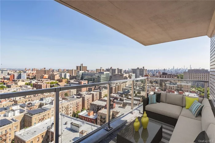 Enjoy sweeping views of the Manhattan Skyline, Yankee Stadium and the Bronx from your private balcony on the 20th floor. This recently renovated corner co-op home features South and East exposures, a loft-like open floor plan with chef&rsquo;s kitchen, split bedrooms, and two full baths, with en-suite bath in the primary bedroom.  Executive Towers is a full-service, pet-friendly 24HR doorman building with garage, live-in super and on-site property management. The monthly maintenance includes all utilities electricity, heat, hot water and gas. In addition, every unit has central a/c. Plans are underway to build a large private courtyard for residents.  Situated in the landmark Concourse district of the South Bronx, Executive Towers is located directly across the street from The Bronx Museum of Art and is steps to Joyce Kilmer Park, Yankee Stadium, The Bronx County Supreme Courthouse, restaurants and shops and the B/D/4 trains and Metro North, for a quick 10-minute commute to Manhattan.
