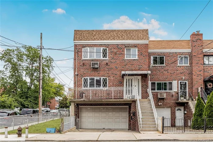 Terrific All brick Legal 2 Family Home nestled away on a lovely corner property, located in the heart of Throggs Neck. This spacious and sun -drenched home features a wonderful; 3 Bedroom apt over a spacious 4 Bedroom unit. Each apartment has a great layout featuring a Kitchen / Living room combination with finished hardwood floors through out and ample closet space. The lower level is finished with it&rsquo;s own separate entrance- ideal for the extended family or it can easily be used as a Duplex unit with the first floor. The lower level has access to the 2 Car Garage as well. If you walk around the back of the house there is access to a huge, open storage area with access to the utility room and Laundry as well. The back yard is perfect to entertain with family / Friends- it is all brick paved. There is a great driveway along with a 2 Car Garage. Truly a commuters dream- just minute to major parkways, buses, trains, shopping centers and 25 minuts to Manhattan!!!