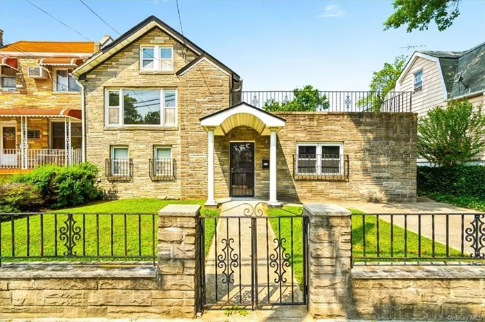 Unique spacious two family detached home on a 50 x 100 lot with parking and both a front and back yard. Welcome back to a time period where people designed and build their dream homes. This is not your standard mass produced cookie cutter home! The main entrance leads to a hallway with the two doors, each providing access to one of the units. The 3BR unit is a duplex with the bedrooms, kitchen and full bath on the 2nd floor and a spacious living room and utility room on the 1st. The 2BR 1 bath unit is on the 1st fl. Great potential to install and large rooftop patio above the 1BR unit with egress from the 3BR. Both units have egress to the back yard. The double lot allows for a large backyard perfect for your personal relaxation or entertaining. There is a grass portion and a cemented portion, a shed and plenty of flowers and greenery. There is side pathway along the home as well. Convenient shopping on Eastchester Road. Ample public transportation options include the #5 subway line at Pelham Parkway and both public and express bus options on Eastchester and Allerton Avenue stops. Broom swept, VACANT and ready to be your new home hassle free! ACCEPTED OFFER 9/9/2024- MULTIPLE BACK UP OFFERS. NO FURTHER SHOWINGS.