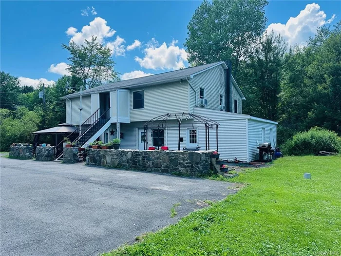 Great opportunity to purchase a Fourplex, this property presents a prime value-add investment opportunity in sought-after Rhinebeck, NY! The property comprises 2 two-bedroom apartments, and 2 one-bedroom apartments. All the units are provided with electric kitchens and electric zone-baseboard heating. Each apartment has its own electric meter, and there is a separate landlord meter that provides power to the well pump, lighting in the service rooms, and parking lot. There is also a small, shared laundry room on the ground floor, with a coin operated washer and dryer. The property boasts impressive landscaping and comes with 4-plus acres of buildable land adjacent to the existing structure. Plenty of parking available as there is 8 marked parking spaces and ample room for additional guest parking. All tenants are currently renting on a month-to-month basis, all four units have been fully occupied for years. This investment property is unique and presents good upside for new ownership!