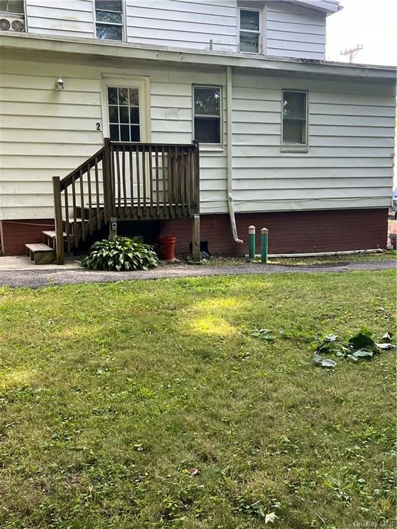 Located in the Town of Poughkeepsie, this first floor one bedroom, one bathroom apartment is newly updated with refinished wood floors. Quaint kitchen and living room area with two closets for extra storage. Plenty of natural light from windows. Access to the basement for coin operated washer and dryer. Off street parking. This apartment is located seven minutes from the Poughkeepsie Train Station and is close to shopping centers, restaurants and historic sites including the Walkway over the Hudson. Available immediately! Prospective tenants must complete full application with background and credit check. Tenant(s) pays all utilities. First month and security deposit due at signing the lease.  **If interested there is a garage space, measuring about 10&rsquo; x 20&rsquo; for an additional $100 a month. Please note there is no electric in the the garage but battery operated lights can be utilized.