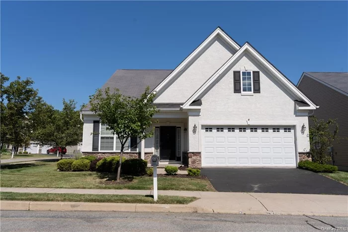 Nestled within a serene gated community designed for those aged 55 and over, this charming ranch style home offers a blend of comfort and security. The open floor plan seamlessly connects the spacious living area with the dining room and kitchen, creating an inviting atmosphere for gatherings and relaxation. Large windows throughout the home flood the space with natural light, enhancing the bright and airy feel of the interior. The kitchen features sleek countertops, ample storage space making it a delight for both cooking enthusiasts and entertainers alike. Each of the two bedrooms is generously sized, offering residents a private retreat with plenty of room for personalization and comfort. The primary bedroom boasts an en-suite bathroom complete with dual sinks, a luxurious shower, and elegant finishes that add a touch of sophistication. A second full bathroom ensures convenience and privacy for guests or residents utilizing the second bedroom. Outside, a well-manicured yard or patio area provides a peaceful outdoor space ideal for enjoying morning coffee or evening sunsets. Residents of the community enjoy access to exclusive amenities such as a clubhouse, swimming pool, fitness center, tennis courts and organized social activities tailored to the active lifestyle of residents. Great location! Close to shopping, medical facilities and highway access.