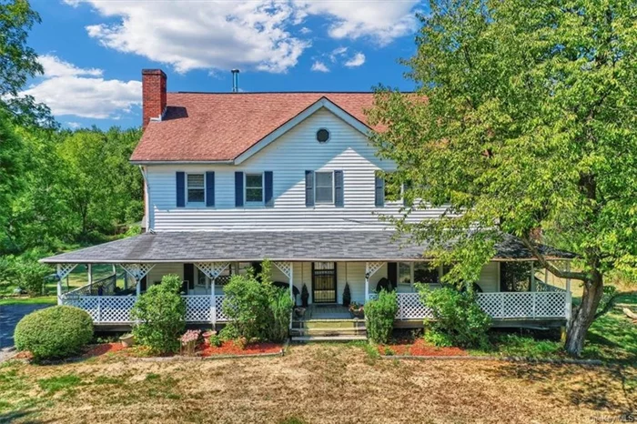 Imagine coming home to your very own country style oasis nestled on over 2.5 acres in the scenic Hudson Valley. With its inviting landscape, large carriage house and desired wrap-around porch this unique 1800&rsquo;s farmhouse is filled with traditional features, updated yet still keeping its vintage country charm. Just 1 hour from New York City, this home offers the best of both worlds.   Upon entering this home, you will be met with a parlor and formal staircase, a captivating and cozy floor to ceiling stone fireplace, and endless space on your main level. In keeping with its traditional feel, the dining room and living room are both centered in this home ready for memories to be made. With a primary bedroom filled with natural light and full bath the open concept first floor features an eat in kitchen with plenty of cabinet and counter space. The kitchen is accompanied by sliding doors to the outdoor deck, perfect for entertaining. The second level of this home you will find three spacious bedrooms, a second full bath, a flex room ideal for home office or den and a full walk-up attack. You will not be short on space or storage in this home.  Your soon to be farmhouse is located directly across over 3, 000 acres of Highland Lake State Park and miles of Camp Orange Trails for biking and hiking. Your future awaits in this unique home just waiting for your personal touches!