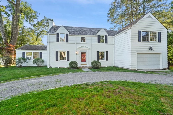 A welcoming circular driveway leads you to this classic Center Hall Colonial in the Heathcote section of Scarsdale. This rental is walking distance to Scarsdale Middle School and a few blocks from Heathcote Elementary. The sunny home has hardwood floors throughout. The first floor features a foyer, a formal living room with a wood burning fireplace, built-ins and French doors. The formal dining room is near the butler&rsquo;s pantry and the kitchen is equipped with stainless steel appliances (new refrigerator and microwave) and marble counter tops. There are sliding doors from the kirchen to the private yard. The family room hosts a soaring ceiling and a sliding door to the patio. A powder room, a coat closet and a den complete this floor. Upstairs features a light-filled master bedroom suite, a walk-in closet, an en-suite bath with spa like bathtub, steam shower and double vanity sinks. A laundry room, 3 additional bedrooms and 2 full baths complete the second floor.