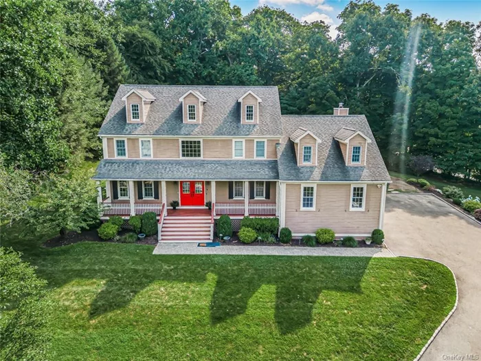 Welcome to 20 Paul Drive - True pride of ownership on display here in this exquisite 4 Bedroom /3.5 bath Colonial home nestled on a tranquil cul-de-sac, spanning across a lush 1 acre of property, tucked away in the heart of Mahopac. This home offers a harmonious blend of comfort and elegance. A grand entry foyer welcomes you with soaring cathedral ceilings, setting the tone for the spacious interior. The heart of the home boasts a gourmet Eat-in-Kitchen with top-tier appliances, Granite countertops, ideal for culinary enthusiasts. A formal dining room with gorgeous coffered ceilings that flows lovingly into the living room. The tremendous Family room with vaulted ceilings and its own wood burning fireplace fuse right into the Dinette area. The first floor rounds out with a den, mud room, full bathroom and a terrific 3 Car Garage. The 2nd floor boasts 3 wonderful size bedrooms with ample closets space along with an updated Hall bathroom. The bedroom suite, a private sanctuary in its own right, features a lavish and luxurious bathroom with spa-like amenities, plus 2 walk in-closets plus a Home office as well. The lower level is completely finished with an additional 1180 square feet of living space featuring a spacious family room, Home Gym or playroom, Powder room plus plenty of storage and access to the utility room. Outside, the enchanting garden and manicured lawns create a picturesque backdrop, complemented by a private patio ideal for al fresco dining and relaxation. A sparkling inground pool completes the outdoor oasis, perfect for enjoying summer days with family and friends. This home is a sanctuary of luxury and comfort, combining thoughtful design with sophisticated amenities for the ultimate living experience. Ideal for the commuter- just minutes to the Taconic State Parkway, Croton Fall Metro North train, buses and shopping centers!!!