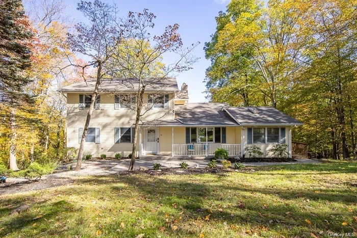 SEASONABLE RIVER VIEWS! Don&rsquo;t miss your chance to see this very unique and charming 5 bedroom 3 full bath Colonial with Cozy front porch, and beautiful paver walkway. This home is Situated on .82 acres of wooded property and has been freshly painted, and beautifully refinished hardwood floors thru out. Enjoy the huge living room with cozy fireplace, and big picture window with built in seating. The spacious dining room is perfect for entertaining your guests. Eat in kitchen with vaulted ceilings and skylight. Beautiful SUNROOM with a french door, vaulted ceilings, skylights and sliders to a large deck. First floor bedroom with double closets, or a home office. Upstairs has 3 large bedrooms and a full bathroom. The basement is set up for an in law suite or perfect for a mother/daughter with 2 private entrances. Plumbing for a large kitchen, and NEW flooring. Family room and bedroom has NEW carpeting, and a full bathroom. This home is also perfect for a weekend home. Only 50 Minutes to NYC and close to 7 Lakes, hiking trails, marinas, golf, Bear Mountain, fishing, and kayaking. LOW TAXES! A MUST SEE!