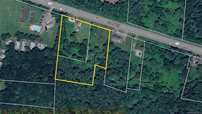 High visibility on NYS Route 17B with close access to Route 17/ Interstate-86. Excellent location for commercial and residential use. Nearly 5 acres combined, the property consists of two parcels; one is vacant with an existing well, one has two homes in fair condition. Close to many ventures, shopping, dining, gas stations, hotels more! Great spot for service business, only a quarter mile from the racetrack and highway. Homes could be converted to offices or used as residential income; they have been rented for years. There is also a stream on the property which runs along the side and crosses the two lots which is very picturesque. Zoning is CI, Commercial Industrial, allowing many uses subject to site plan approval.