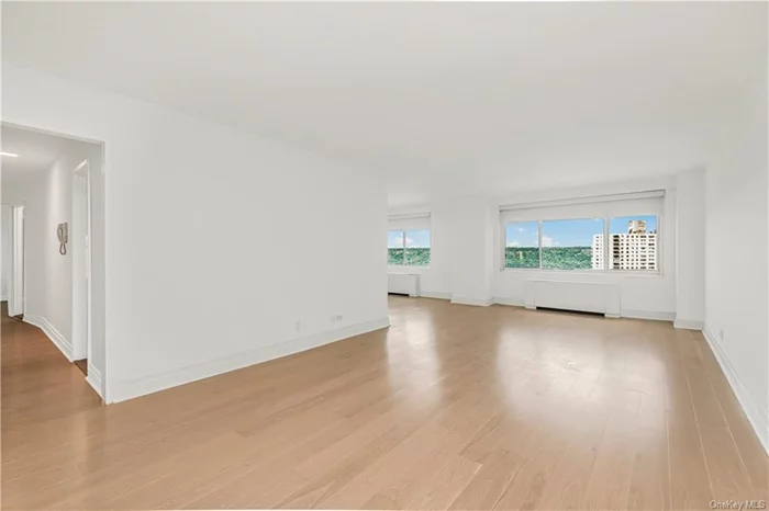 Sweeping Hudson River views and No Board Approval for this large two bedroom, two bath apartment with an 18 ft. terrace at the sought after Whitehall. Brand new renovation inlcudes new bamboo floors throughout, new closet doors and new baseboard molding. Renovated windowed kitchen has quartz counters, new floor, and new appliances. Entry foyer, dining L, lots of closets including a walk-in, and central a/c. Eastern and western exposures afford beautiful Hudson River views from the main living areas and one of the bedrooms. This full service co-op features a 24-hour doorman, live-in superintendent, on-site laundry room, dry cleaner/tailor, health club with indoor pool, gym, exercise classes of all kinds, and a magnificently designed landscaped outdoor green roof with waterfall, gazebo, fire pit, walking path, and sitting areas for relaxing. Washer/dryers are permitted in the apartment, indoor parking is available, and dogs are welcome. Additional monthly special assessment of $348.50. The Whitehall is located in central Riverdale close to shops, restaurants, transportation, parks, schools, and houses of worship. The public library, tennis courts and baseball fields at Seton Park are across the street. A 25 minute commute to NYC via Metro North and a 15 minute drive to midtown Manhattan makes this a truly special home in one of Riverdale&rsquo;s premiere buildings.