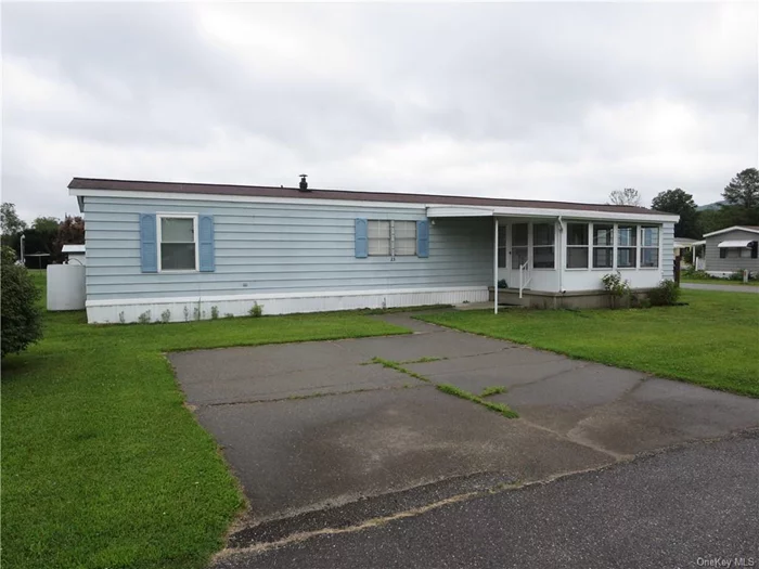 This home is in very good condition with updates. It is located in a well kept 55 and over community and is a short walk to the rail road. Monthly rent includes: taxes, water, street lights and garbage pickup.