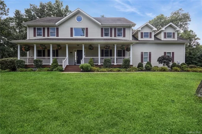 Welcome to this beautiful & spacious Center Hall Colonial in a well established neighborhood in move-in condition. This home is ideally set on almost 1.5 acres that backs up to approx. 20 acres of forest owned by the Putnam County Land Trust for tranquility & privacy, yet enjoys the benefits of being in a neighborhood setting. The picture-perfect covered front porch is ideal to enjoy the outdoors & relax on the porch swing. Just about the entire home is outfitted w/hardwood flooring in addition to beautiful moldings. The Chef&rsquo;s Kitchen features a Granite Island w/seating for 4-5, Granite Counters, Double Oven, Gas Range, Tile Backsplash & Huge Pantry Closet. Entertaining is a breeze due to the open floorplan between the Kitchen, Dining Area, Family Room w/Stone Fireplace w/access to the rear deck. You&rsquo;ll love the convenience the mud-room offers as you enter the home from the 3-car garage w/utility sink, Washer/Dryer & storage. The Main level is rounded out by the spacious Entry Foyer, Formal Dining Room (being used as an office), Powder Room, and Formal Living Room (currently the Music Room). Upstairs you&rsquo;ll find 4 generously sized Bedrooms (2 w/en-suite Full Bathrooms) and 2 that share a Jack & Jill Full Bath. Lower Level features a home-gym w/epoxied concrete floor & lots of storage! Additional Features include: a NeJame in-ground heated pool w/stamped concrete surround, rear Trek deck, and built-in fire pit. Updates include: Well Tank & Water Softener - 2023. Carrier Furnaces & Air Conditioner Units - 2021. Smart Garage Doors - 2022. Well Pump - 2015. Refrigerator - 2020. Washer - 2024.