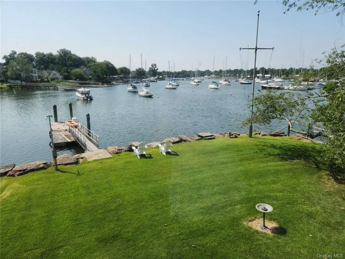 Enjoy year round harbor water view and relax at this cozy home in a quiet neighborhood. Set on 0.4 acre at the end of Lawn Terrace by the water, this house is a boater&rsquo;s paradise. Dock has held 42&rsquo; boat. Expansive green backyard extends to the water front, perfect for any family gathering and entertainment. There are three bedrooms and two full baths on first floor, one bedroom and a full bath on 2nd floor with new flooring. Sip a cup of tea or coffee inside the living room or out the sliding door to the patio and take in the harbor view all seasons. Play games or enjoy company at the second-floor family room overlooking the harbor. This is a home to make fun memories. Don&rsquo;t miss this water front home in the best location of the neighborhood!