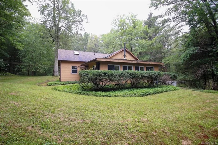 Welcome to your own secluded haven, situated on 17.51 wooded acres along a picturesque country road. This enchanting 2-bedroom home embodies a timeless, rustic charm that whisks you away to a simpler era where the warm, inviting atmosphere of a cabin envelops you. Rustic knotty pine walls and hardwood floors create a cozy, low-maintenance space perfect for relaxation. This private retreat is just minutes from the quaint Village of Montgomery and historic Hamlet of Pine Bush, offering amenities, dining, culture, and easy access to major roadways. Escape to a simpler way of life, without sacrificing convenience. Enclosed sun porch with wood burning stove, full unfinished walkout basement with tons of shelves great for storage and detached 2 car garage included.