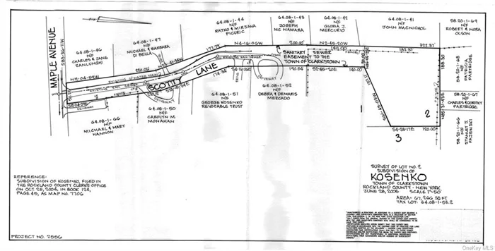 1.5 Acre lot located on/at end of private road in the heart of West Nyack. Approximately .5 Acres to build potential single family dwelling.