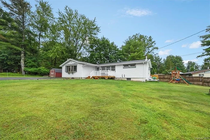 Nestled in scenic Mountaindale, Sullivan County, this charming single-family ranch offers comfort and convenience on a corner lot. Featuring three bedrooms and 1.5 baths, it&rsquo;s perfect for first-time buyers, a second vacation home or downsizers. The bright living room with vaulted ceilings is ideal for relaxing or entertaining. The modern kitchen, with ample cabinetry, adjoins a cozy dining area. Each bedroom boasts generous closet space and natural light, complemented by a full bathroom and an additional half bath. The standout feature is a heated four-season sunroom. This lovely ranch is conveniently located just a short drive from local shops, restaurants, and recreational opportunities, offering easy access to nature trails, parks, and the stunning scenery of the Catskills, blending tranquility with modern amenities. Professional pictures to follow