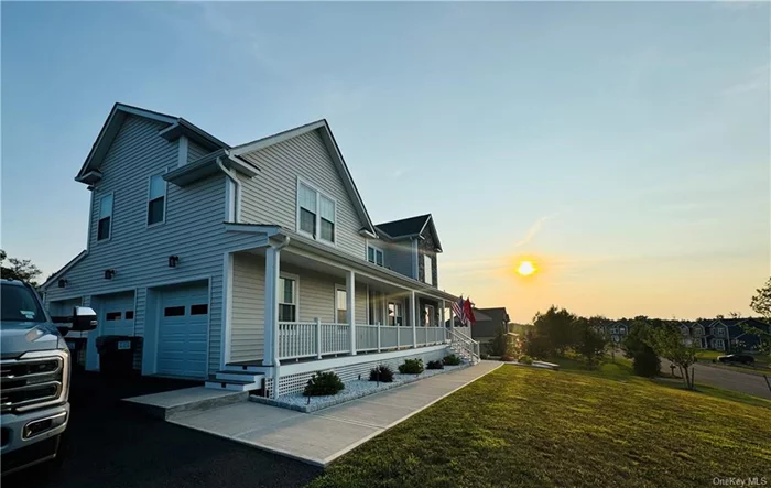 This gem located in the premier community of The Estates at Rolling Ridge offers a welcoming floor plan with grand two story entry with chandelier and a electric lift. Living room and dining area combination features hardwood floors. Spacious eat in kitchen has custom cabinets, center island, stainless steel appliances and door leading to a gorgeous deck outside. Family room features high coffered ceilings. Large Laundry room. Upstairs master suite is huge with 3 closets. Master bath with double vanity, soaking tub and shower. Three additional bedrooms and full bath round off this level. This house also comes with outdoor lighting. Security system and cameras with audio. Minutes to major highways, restaurants and shops in downtown Goshen.