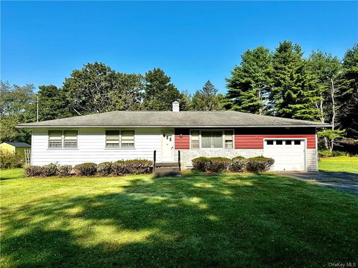 SUNNY RANCH IN Mongaup Valley, NY - Welcome to this meticulously kept home offering a spacious open floor plan. Rooms are large, bright with the convenience of having all on one level, the attached garage is a bonus in bad weather. Nice enclosed porch off the dining room is sure to be a favorite for lounging afternoons away. Approximately 2+ hrs from NYC,  30 minutes to trains makes this special home a very easy commute. Close by you&rsquo;ll find many quaint towns for dining/shopping, the Delaware River for rafting/fishing, Bethel Woods Preforming Arts Center, Kartrite Indoor Water Park, Resorts World Casino, skiing at Holiday Mountain/Big Bear at Masthope Mountain, many amazing hiking/biking trails, boat rentals on White Lake a few miles away and absolutely the best farmers markets you&rsquo;ll find anywhere, all for a very beautiful life in the country.