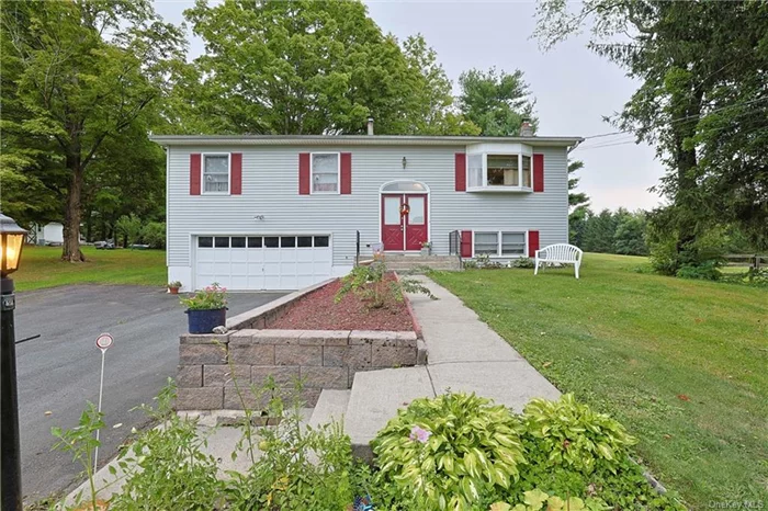 Come home to this charming Raised Ranch located in the highly desirable WALLKILL SCHOOL DISTRICT! Excellent commuter location, only a short drive to the NYS Thruway, Interstate 84 and the Beacon Train Station. Tucked away on a quiet country road, this home is perched on a partially wooded and nearly one acre property. The home features 3 bedrooms 2 full bathrooms, oak flooring throughout the upper level and a huge finished basement. Great natural lighting from the sky lights both in the spacious kitchen and upstairs bathroom.Plenty of room for storage plus vehicles in the attached two car garage. Private backyard ready for your family BBQ&rsquo;s and summer celebrations!! Don&rsquo;t wait, call today to schedule a private tour!