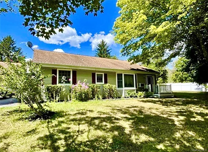 Wonderful ranch style home situated on 1.3 acres in Hyde Park, set about 350 ft back from the road. You&rsquo;ll love the spacious living room complete with hardwood floors and a bay window. A cook&rsquo;s dream, country kitchen with room to entertain! Relax in the oversize family/rec room, where you can enjoy warming up on a cool evening by the wood stove, or escape to your back yard via the sliding glass door. There are three bedrooms on the first floor, and finished rooms on the upper floor that include a large bonus room with built in storage, a balcony and a skylight, lending to a bright, airy feel, and a full bath. Also, on the second level is attic space which could be a future room! Finally, if you&rsquo;re a car enthusiast or have hobbies, maybe you&rsquo;d like a workshop, or just need storage, there&rsquo;s a very large, 32 x 32 foot, detached garage! So many possibilities with this home, large living spaces, lots of storage, and a huge yard! Close to the villages of Hyde Park and Rhinebeck, National Historic sites, colleges, shopping, restaurants, approximately 20 minutes to trains and the TSP!