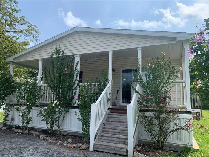 Sizable manufactured home located in a park like Washingtonville Manor Community awaits for a new owner! You can enjoy the unobstructed view of sky and nature out on the spacious porch with the sliding door connected to the dining area of this home. Open floor plan layout inside this home creating a functional living space environment. Primary room is designed with en-suite full bath together with two other bedrooms and a second full bath make it a comfortable place to relax at the end of the day. Also inside this home has a full laundry room to handle the cleaning need. Additional storage shed located outside. It&rsquo;s a convenient location near shops and restaurants. Washingtonville school district!