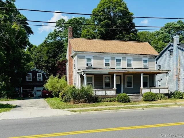 Check out this multi family home with a detached garage and 2 bedroom apartment in the heart of Pine Plains. This property will appeal to a wide range of buyers. Whether you are looking for a primary residence with some income potential or a multi-family investment, here&rsquo;s your chance. The main house is a 3 bedroom, 1 bath, two story home. The first floor contains a good sized galley style kitchen, dining room and large living room. Upstairs you&rsquo;ll find three bedrooms and one bathroom. The largest of the bedrooms has a great walk-in closet. Tile in the kitchen, otherwise wood floors throughout. The detached garage has a spacious two bedroom, one bathroom apartment above. Both the house and apartment are currently occupied by tenants. Shops, dining, entertainment, hiking trails and essentials are all walkable from this property.