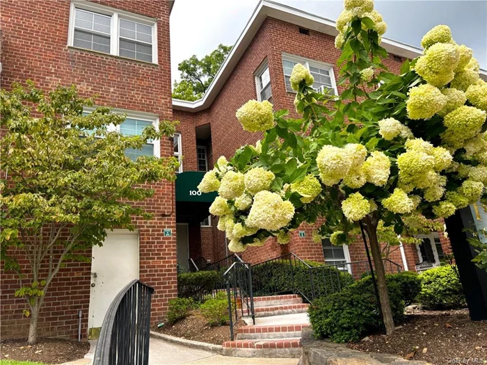 This beautifully renovated first-floor unit features both front and back entrances, a patio, and space for gardening. The new eat-in kitchen with counter seating is equipped with granite and quartz countertops, new stainless steel appliances, new white cabinetry, and backsplash. The sunlit living room that opens to a dining area includes a flat-screen TV , ideal for movie nights. The fully renovated bathroom has green granite counters and full wall tiling, new light fixtures, and rain shower. The primary bedroom has a French door to garden and patio, an outfitted double closet, and window air conditioner. This unit is freshly painted, hardwood oak floors, and laundry on premises. The Ryeview building offers a refreshed hallway, storage facilities, and a common laundry area. Additionally, there are two assigned parking spots. This location is conveniently close to Rye&rsquo;s shops, restaurants, Metro North, and the beach.