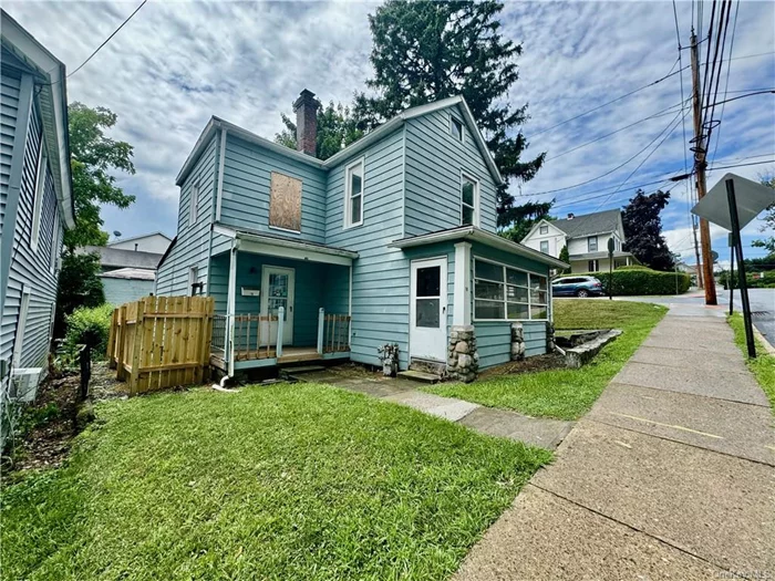 This property features two 1-bedroom units. The City of Middletown requires that one of the units be owner-occupied, while the other can be rented out (zoned OR2).  Located at the corner of Hoffman St and Mills Ave, the house includes a garage accessible via Mills Ave. Please note that the house requires significant work and may not qualify for traditional mortgage financing. The seller prefers cash buyers.