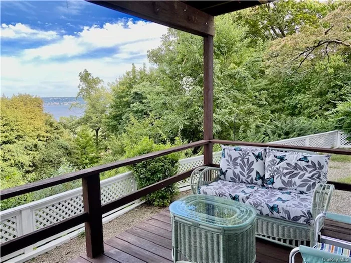 Gorgeous one bedroom 750 sq ft apartment with outstanding river views. Sun filled living room with nice size bedroom, comfortable kitchen and updated full bathroom. Hardwood floors throughout. Deck off the kitchen is private overlooking a slopside garden and Hudson river views. Parking for two cars. This one will not last!