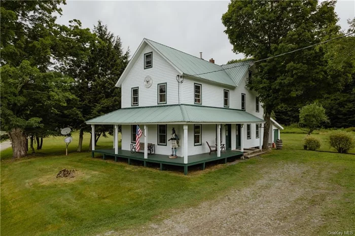 Centrally located between the hamlets of Roscoe and Livingston Manor, The Hazel Farmhouse stands as a stoic landmark of the area. Originally a boarding house during the factory days of late 1800&rsquo;s-1940&rsquo;s, then a private farmhouse and most recently a hunting club for the last 20+ years. This place was built to stand the test of time and has gracefully adapted to the changing times and is now ready for new ownership. Set on a bucolic 5+ acres the interior is very charming and comfortable and the front porch is something you&rsquo;d read about in a story book. You could sip sweet tea here for hours and wave at the three vehicles as they slowly pass by throughout the day. Truly, if a classic farmhouse in the Catskills has been on your mind then this is your sign to look no further!