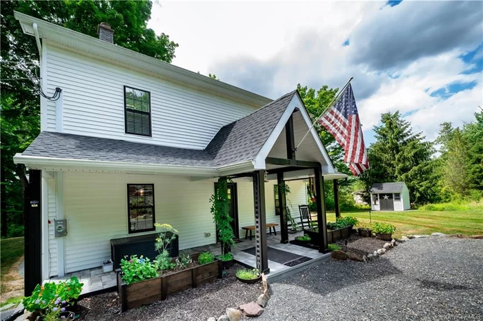 Step into history with this beautifully restored home, originally built in 1820 and fully renovated. This stunning 4-bedroom, 2.5-bathroom residence sits on a picturesque 1 acre lot, On the first floor, the kitchen features custom cabinets, complemented by exquisite stone countertops with unique stone veins and a waterfall front. The kitchen seamlessly flows into a spacious dining room, perfect for family gatherings, and the family room that is bathed in natural light from large windows, offering a welcoming atmosphere with a stylish gliding barn door. Step outside from the family room onto a large deck, ideal for entertaining and enjoying the serene surroundings. The first floor also includes a tastefully designed half bath, featuring luxurious foil-backed wall tiles, and a bedroom. On the second floor, two generously sized bedrooms provide comfort and space, a guest bathroom with elegant tile work and sleek bar-style glass doors, while the master suite offers a private retreat with its own beautifully appointed bathroom. Additional living space awaits in the fully furnished attic, perfect for a home office, playroom, or extra guest quarters. This lovely home is a rare find, offering a unique blend of historical character and contemporary style, all conveniently close to the NYS Thruway and the popular Woodbury Commons outlet.Located just under an hour from New York City. Don&rsquo;t miss the chance to make this fabulous property your own!.....There is an assumable VA loan at 3.25% for anyone DOD working at West Point.