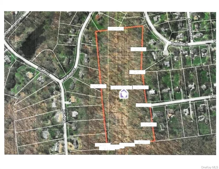 13.088 Acres on a dead end road, Hilltop Road off of Rte. 202 not far from the Police Station and Yorktown&rsquo;s Middle and High School. The zoning is R1-40, which requires 40, 000 Sq. Ft. to build. Please find attached a 3 lot site plan, which had preliminary approval previously in 2014. Survey, Topo and Wetland map is also attached. All maps are also in the pictures. ****Assessment has been reduced from the current $7, 050 to $4, 500. Between April and Sept. 2025 the taxes will reduced to approximately $7, 000.****