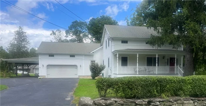 This timeless and charming 4 bed 2.5 bath home is a must see. From its big rocking chair front porch to its large expansive driveway you will want to call this house home. This home sits on 1 acre with an above ground pool with pool deck. Inside you will find an eat in kitchen, formal dining room, separate laundry room and home office. The kitchen was recently updated with new stainless steel appliances. Washer dryer is only 3 years old. The large living room has a wood burning stove perfect for those winter nights. A staircase off the living room leads to a huge bonus room perfect for kids playroom or exercise room. Upstairs you will find 4 bedrooms and 2 full bathrooms. The master has his and her closets and an en-suite bath.  Endless storage is found here with a shed, 2 attics, a workshop and an extra room in the garage. This home is in a great commuter location and is close to both elementary schools and local stores. All this and low taxes! Make an appointment now and make this home yours!