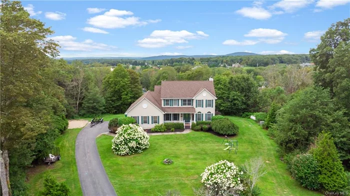 Picture Perfect Colonial located SMACK on the Cul-de-sac in Arlington Schools!!! This 2, 600 sq ft Home offers 3 Bedrooms PLUS DEN and 2 1/2 Baths with Full Unfinished Walk-out Basement! Situated on 1.63 Acres this beautiful home was built in 2005 and Boasts an amazing layout. Featuring a stunning Updated Kitchen w/ SS Appliances, ample cabinets and Granite Counters, open to the LARGE Family Room w/ Gas Fireplace + Hardwood Floors, Formal Dining Room + Living Room, plus Laundry room/Mud room entrance to garage. Upstairs you will find the sizable Primary Suite w/ En Suite Bathroom, double sinks, soaking tub and shower as well as the walk in closet, 2 Additional Bedrooms, hall bath with ideal set up offering dual sinks and privacy door to shower. Finishing off the 2nd level is the large Den/Office. The Unfinished basement could easily be finished to add more living space with windows and door to rear yard. Ideally located on the cul-de-sac w/ tons of Privacy yet close to Taconic Parkway.