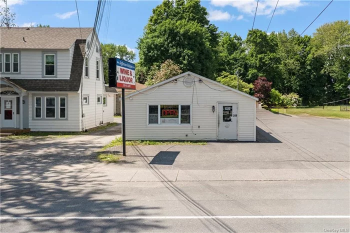 Seize a fantastic business opportunity with earning power potential. Ideally situated in a high-traffic area, less than 1 mile from NYS Thruway Exit 21, and steps from the Village of Catskill. This property is currently configured as a liquor store. Business is included in the purchase price. Neighbors to Cumberland Farms Gas Station & Mid-Hudson Cable Vision. Property features a 1-bedroom rental unit & 10+ Parking slots. This versatile Multi-Use building can be expanded to plaza development and/or 2nd story abiding by zoning regulations. Inventory to be sold separately. #cometocatskill.