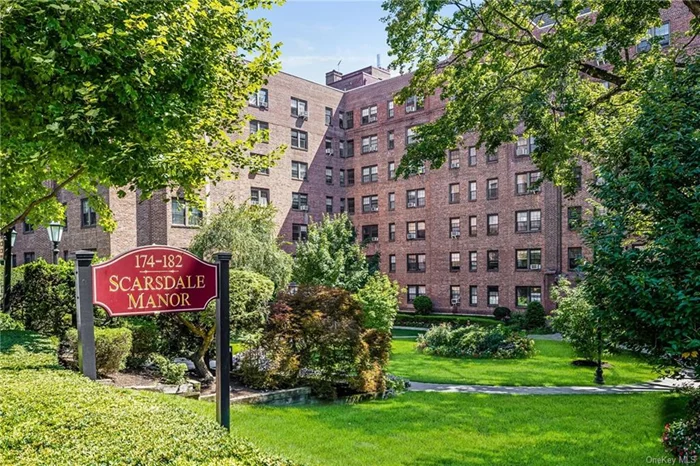 Welcome home to this large, sunny, quiet move in ready Scarsdale Manor unit with courtyard views, freshly painted throughout with new light fixtures and updated bathroom. Brand new carpet in bedroom and hallway. Enter into long gracious entry with 3 closets outfitted with Elfa storage, windowed galley kitchen, large living room and formal dining room. Hall to bath has 4th closet. Brand new bathroom vanity, lighting, and hardware. Brand new window air conditioning units. Nice size sunny master bedroom completes the picture. Maintenance does not reflect STAR credit. Electric, gas, heat & hot water included. Close to Scarsdale Train Station & Garth Road shops and restaurants. 33 minutes to Grand Central Terminal. Free Garth Road parking with permit from Town of Eastchester for Garth and Grayrock Roads, and the resident parking lot directly behind building. Eligible for Lake Isle Membership (18 hole golf, tennis, 5 swimming pools). Building wired for Cablevision/Direct TV/FIOS.