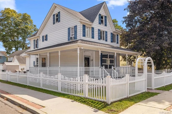 BEAUTIFUL VICTORIAN HOME WITH OVER 2, 000 SQ FT IN THE HAMLET OF WALLKILL! The charming wrap-around front porch and a solid mahogany front door with leaded glass will warmly welcome you to your new home. The main level with 9 ft ceilings has new LVP flooring in foyer, dining room and kitchen. Pocket doors lead to a newly carpeted living room, a dining room filled with natural light and an updated kitchen with a gas range, new counters, sink and cabinets. There is a breakfast nook in the kitchen and a slider that leads to a 3 season room to enjoy your morning coffee. Right off the kitchen is a laundry area with loads of storage and cabinetry for pantry items as well as an updated bathroom. As you head up the stairs with a beautiful mahogany banister, there is wood flooring in the hallway and new carpeting in the bedrooms. There you will find the primary bedroom with a large closet, two more additional bedrooms with the third bedroom offering a bonus room attached. This space would be ideal for an office, nursery, exercise or craft room. There is an updated full bathroom and linen closet in the hall. The hallway continues around to a set of stairs that leads you to the walk up attic with endless possibilities. There is new plywood flooring, knee walls and an attic fan. The Victorian charm continues outside with a newly painted wrap around porch and picket fencing with an arbor and gate. There is 12&rsquo; x 20&rsquo; platform decking for outside entertaining, a shed and storage area with a ramp for your lawn and snow equipment as well as a one car detached garage. The home is heated with oil, but each room has its own thermostat for efficient heating. There is duct work in place on the first floor if the new owner wanted to add AC. *Updates include new boiler, new hot water heater, new LVP flooring, new carpet, new cabinets, new counters. Dryer is 6 years old and dishwasher and range are 7 years old. Entire interior of the home was just freshly painted and bathrooms were newly updated. Roof is 12 years old and windows are 15 years old. It&rsquo;s centrally located to commuter roads, 75 min to NYC, convenient to Stewart International Airport, Metro North Train, Mohonk Mountain and Minnewaska State Park. Nearby are wineries, including locally owned and operated Magnanini Winery, breweries, Angry Orchard and local farm stands.