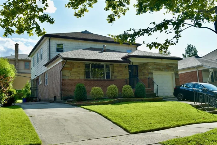 Large house, with 6(six) bedrooms, 4(four) bathrooms, attached 1(one) car garage, on a quiet street in Bayside within walking distance to Alley Pond Park and Oakland Lake. High ceilings, plenty of storage space and natural light. Short distance to the Bayside LIRR station for an easy commute to Penn Station or GCT. The shopping and restaurants of Bell Blvd are close by. The house needs renovations and is sold in &rsquo;as is condition&rsquo;. There are security cameras that can overhear conversations.   ACCEPTED OFFER