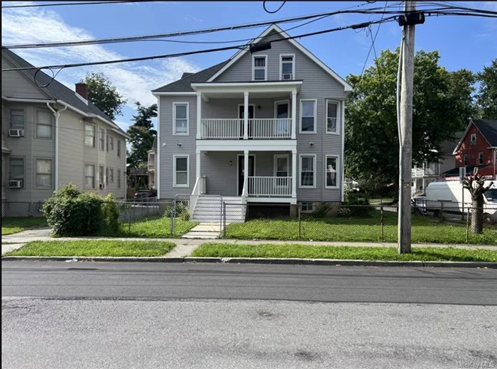 Prime Investment Opportunity in Poughkeepsie: Discover an exceptional investment in this charming three-family Colonial, ideally located in the heart of Poughkeepsie. Each unit boasts a spacious floor plan, a bright and airy living room, a well-appointed eat-in kitchen, and a full bath. The property has undergone complete renovation for a long term investment, including the exterior, utility systems, and each complete unit except for unit #3. All units have separate utilities, with the landlord covering only common area lighting and water, while tenants are responsible for their individual electric (heating, cooking, and hot water), and other utility costs. This property is currently generating stable income, with all three units currently on standard leases. Additionally, the investment potential extends with neighboring properties at 2 and 7 Fox Terrace also available for purchase. Centrally located with convenient access to local amenities, schools, and transportation. Coin Operated Laundry, Security Lighting, and Exterior Camera System in place. Please note: Interior access to the property is limited.