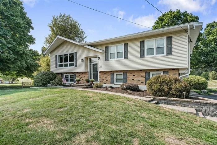 Welcome to this beautiful, meticulously maintained 3-bedroom, 3-bath raised ranch. A fabulous stone walkway and stone wall grace the front of this lovely home. The spacious living room is filled with bright, natural light from the picture window. The eat-in kitchen has granite countertops  Enjoy large dinner gatherings in the dining room which has sliders to a bright, three-season room with sliding glass doors leading to a small deck and a large stone patio great for outdoor entertaining. Hardwood floors throughout main level under carpeting. Central Air. The lower level features a large family room and a half-bath. Laundry room and mechanicals are also on this level. Convenient location. FINAL and Best by Sunday, 9/15, 8 p.m. A/O 9/16/24