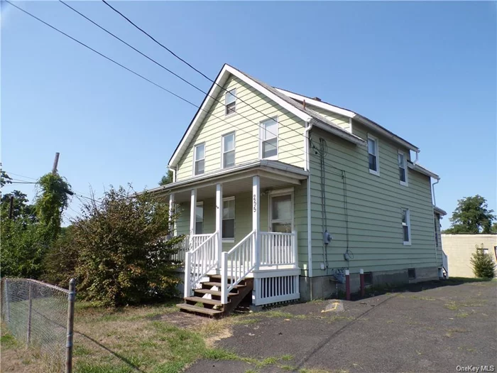 Town of New Windsor 2 story has 3 bedrooms and one bath on the second floor and a large living room & dining room with hardwood floors and wood trim, eat in kitchen and back porch. The basement has the laundry room workshop area utilities and plenty of storage. There is a one car detached garage and a flat back yard. This home needs a little elbow grease to bring it up to date. Close to Town park school transportation and the waterfront. Easy to show.