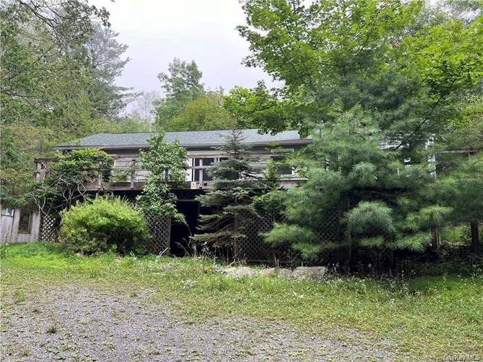 Being Sold As-is! House was gutted in need of complete renovation. Own your own oasis on 11.3 +/- acres of private grounds! Nearby Sams point, trails, Ellenville shops, restaurants and so much more! Just under 2 hours from NYC. Bring your ideas here! So much potential!