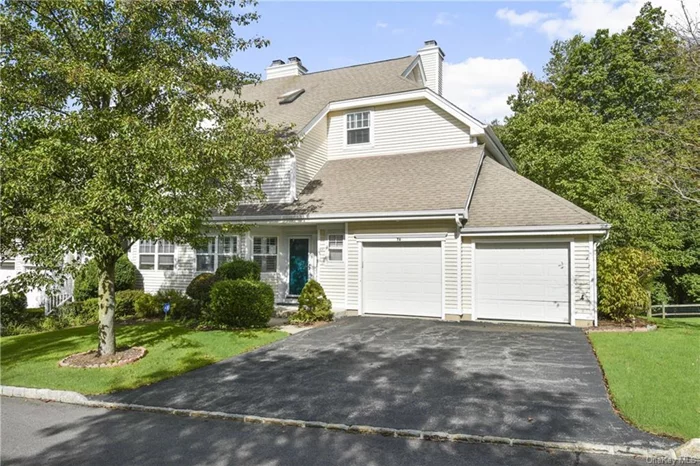 A simply stunning & beautifully renovated 2900 square foot, 3 bedroom, 3.5 bath elegant townhouse. Quartz countertops adorn the beautiful kitchen with its newer Bosch stove, microwave/convection oven & dishwasher. There is a newer refrigerator, high quality farmhouse sink in the eat-in kitchen. Beautiful gray (with a hint of taupe) hardwood floors throughout, with carpeting on the top level with built-in closets (perfect for that office - away from it all!). There is a powder room on the first floor, gas fireplace, sliding doors to the private deck (wooded area view), and wonderful wooden shutters throughout. The primary bedroom has an en-suite newer bathroom,  2 additional bedrooms & a beautiful stylish newer hall bath. You will love the lower level with its gas fireplace, herringbone designed hardwood flooring, shuttered windows, beautiful bathroom & simply great space! New lighting throughout too! Gas heating, CAC, 2 car garage. The complex offers a pool, gym and tennis court!