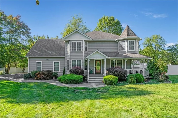 You&rsquo;ll love this Place! Welcome Home! This striking and spacious 4 BR Colonial with inviting gingerbread trimmed wrap around front porch with gazebo is waiting for you! Lovely 1+ acre grounds with private inground pool! Huge MBR suite has vaulted sitting area and Master Bath with whirlpool tub! Family room with fireplace and new carpet! HW floors. Goshen Schools!