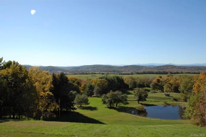 Estate-quality property available in the sought after town of Ancramdale NY. This 106-acre parcel with wide and breathtaking views of the Catskill Mountains is almost completely surrounded by conservancy land. With woods, meadow, stream, stone walls, mature apple trees and a few ponds, the land is varied and interesting. You can hike in the woods, meditate by a pond in a shady glade, wander through the meadow to the gazebo, or to fish in the meadow pond. Or you can just sit and enjoy the views from a perfect building site on the crest of the mountain. Within two hours of NYC, the property is within easy driving distance to Millerton, Pine Plains, Rhinebeck, Tivoli, Hudson and Great Barrington.