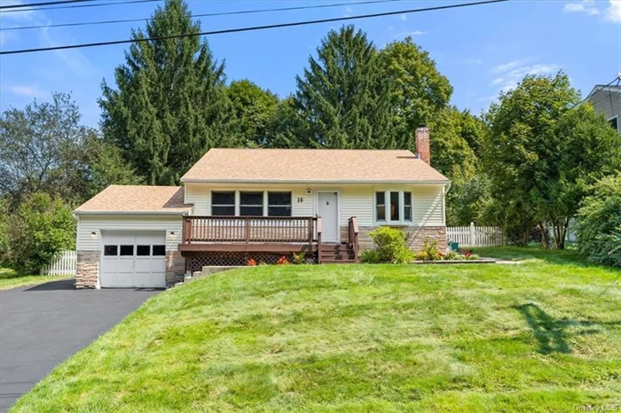 Welcome to this bright, open and spacious split level home conveniently located on a low trafficked, residential neighborhood in the Village of Monroe. Enjoy a beautifully renovated kitchen, central air conditioning and hard wood floors in the bedrooms and living room under the freshly installed carpets. The deck was recently refinished and the yard is spacious and level lined with tall trees for privacy. In addition to the garage, there is a shed equipped with electric and a roomy work space. The patio is lovely allowing for easy entertaining. Walk to the stores, bus, restaurants, golf course and more. Easy commute to NYC via bus, train or car. Won&rsquo;t last!