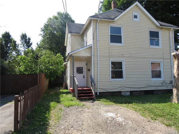 Renovated 3 bedroom, 1 bath duplex home with private entrance. First floor bedroom, eat in kitchen, large bathroom, washer/dryer hook up. Off street parking space. Fenced in backyard. Tenants are responsible for utilities, lawn and snow removal.