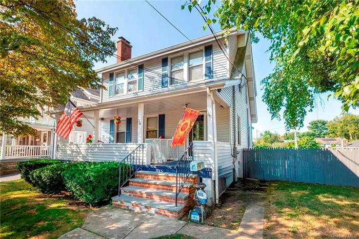 Welcome to 34 Rockland Avenue, a cherished home that has been lovingly maintained by a single family for over four decades. This Colonial home offers a warm and inviting atmosphere, perfect for the next owners to create lasting memories. Nestled in the heart of Port Chester, this delightful 3 bedroom (with bonus space in a walk-up attic), 1 bath home presents a unique opportunity for homebuyers seeking a blend of comfort & convenience & has a layout ideal for both living & entertaining with a great corner lot. The home&rsquo;s interior exudes a sense of warmth & history, with each room telling a story of the years gone by. The living areas are bathed in natural light, highlighting the home&rsquo;s timeless charm. The living room & dining room, act as the heart of the home. Outside, the corner lot property boasts lovely landscaping, providing an idyllic backdrop for outdoor activities and relaxation with a lovely porch and deck & detached 2 car garage and very private parking. If you&rsquo;re looking for a place to call home, where every corner resonates with care and history, your search may very well end here.