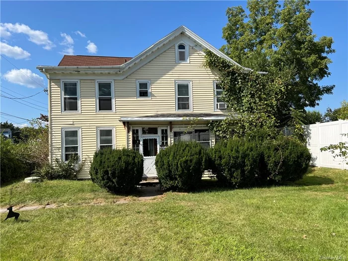 Huge Colonial located in the Heart of Kingston. Waiting for the right person to bring it back to its glory. This 2342 sq. ft. home offers 4 bedrooms, 2 bathrooms and an additional area that can serve as a den/office on the second floor. Full unfinished walk-up attic offering endless opportunities. House needs work but has solid bones and amazing potential. Fenced in backyard. Two Car detached garage with carport.