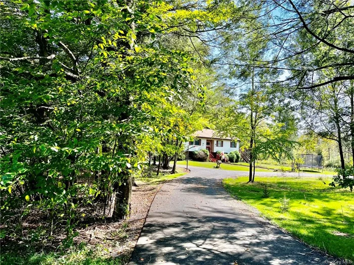 Quiet setting with easy access come along with this 3BR, 2B Bi-level home Great room with Woodstove, oil heat as well as several newly installed mini split units for heat & AC,  Ample storage as ell as a work room in basement, 2 side decks - 1 with a hot tub overlooking the beautiful swimming pond, recently paved circular driveway, HUGE Garage/outbuilding with concrete floor and electric, many upgrades to be considered, the list goes on & on! Double lots with trails for snowmobiling, 4-wheeling, hiking, snow shoeing, all your outdoor delights! Situated close to everything but feels as though you are in your own private sanctuary. Only 90 minutes from NYC. A Must See!