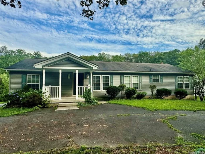 Welcome to this charming 3-bedroom, 2-bathroom raised ranch home in the Port Jervis School District. Situated on a quiet road, this property offers the perfect blend of tranquility and convenience. As you step inside, you&rsquo;ll be greeted by a bright and warm atmosphere. The spacious living area provides an ideal space for relaxation and entertainment, while the well-equipped kitchen features modern appliances and ample counter space. The three good-sized bedrooms provide comfort, with the main bedroom featuring an ensuite bathroom. Additionally, there&rsquo;s plenty of bonus space with a full, partially finished walkout basement, ideal for storage or extra work/recreational use. The basement had two sump pumps to keep it dry. Step outside to discover your own private retreat on this 1-acre lot with a stream running through the property. Whether you&rsquo;re looking to host outdoor gatherings or simply enjoy the peace and quiet, this property offers endless possibilities. Call today to schedule a viewing and make this beautiful home yours!