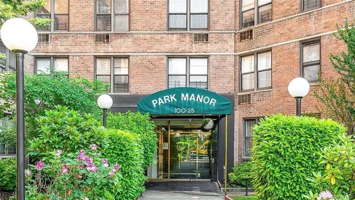 Welcome to the Park Manor building located in the center of Queens Blvd in Forest Hills. This Lovely One bedroom, One bath is situated on the 5th floor of the elevator building. It features beautiful hardwood floors throughout the apartment, spacious layout for the living room and dining area. The kitchen is has abundant cabinetry and windows in every room for cross ventilation. The bedroom is very spacious and can fit a Queen- King Size bed along with furniture.  There is a low common charge of $540.50 which includes heat, hot water, and cooking gas. This Condominium offers a Part Time Doorman, Elevator, Garage parking, and an on-site super. The building has 2 laundry rooms as well & package room. Pet friendly - 2 dogs up to 30lb. Short Distance, one block away to the M/R Trains 67Ave and local bus Q60 on the corner of building. Very Prime Location to Transportation, bus, Shopping and Restaurants.